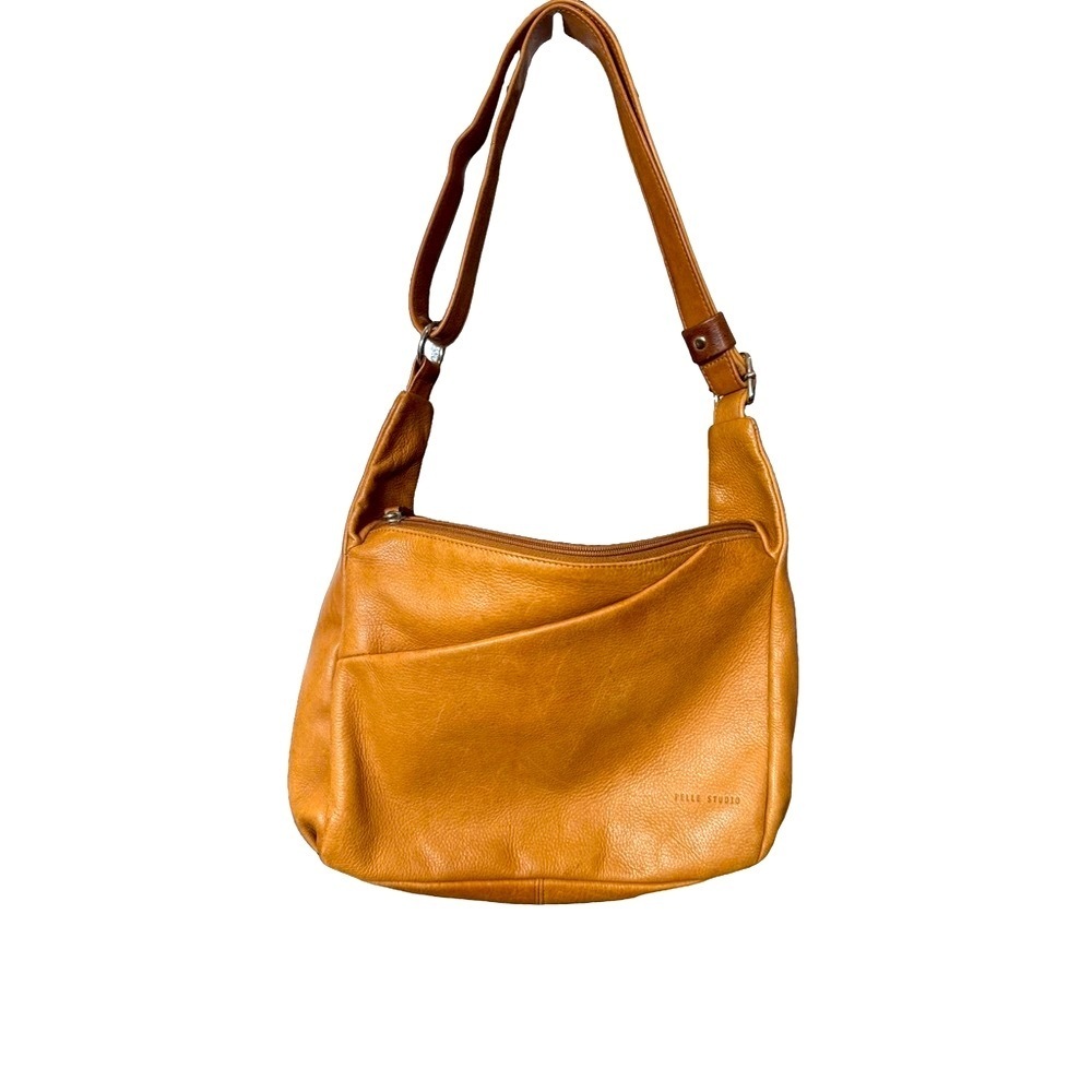 Wilsons Leather Pelle Studio Shoulder Bag Tan 8x10 Inch Body